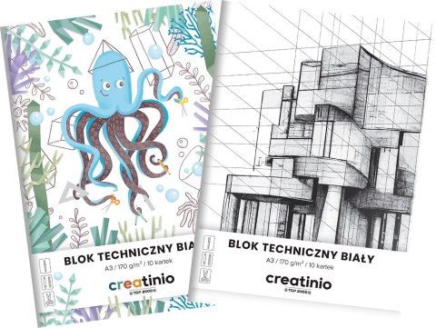 Blok techniczny Top 2000 Creatinio A3 10 kartek 170 g biały 400176668 Top 2000