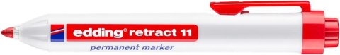 Marker permanentny automatyczny okrągła końcówka 1,5-3 mm czerwony Edding retract11/002/CZ Edding