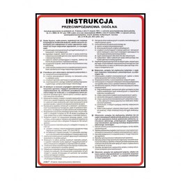 Naklejka INSTRUKCJA POSTĘPOWANIA NA WYPADEK POŻARU Z-IP1-P Reis