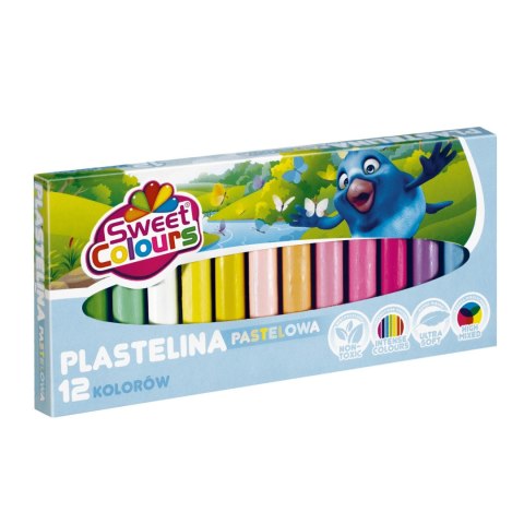 Plastelina pastelowa 12 kolorów Sweet Colours 92465 KOMA-PLAST Koma Plast