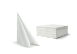 Serwetki 40x40cm fizelina op.50szt białe 6103C Airlaid