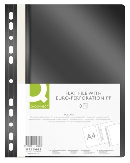 Skoroszyt Q-CONNECT, PP, A4, standard, 120/170mikr., wpinany, czarny KF15662 Q-Connect