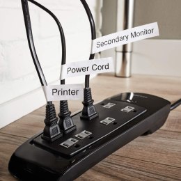 Taśma DYMO D1 - 19 mm x 3.5 m - NYLONOWA, czarny / biały S0718050 do drukarek etykiet Dymo