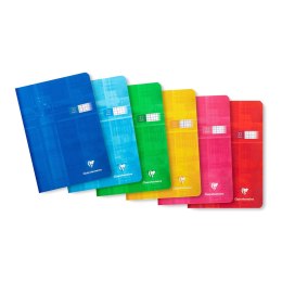 Zeszyt A5 32 kartki, w kratkę, papier 90g, mix kolorów CLAIREFONTAINE 63542AMXC Clairefontaine