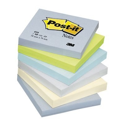 Bloczek 76x76 pal.MINERAL 654ML (6) POST-IT 3M 3M Post-It