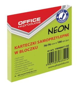 Bloczek samoprzylepny 76x76 100k NEON zielony 14046611-02 Biella