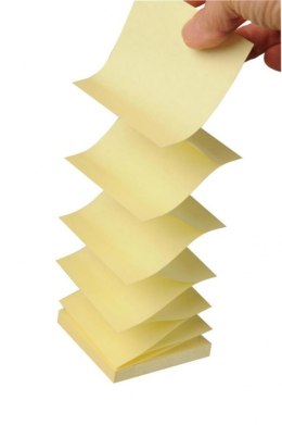 Bloczki ekologiczne POST-IT_ Z-Notes (C2014Y12-1), 76x76mm, 12x100 kart., żółte + podajnik GRATIS Post-It 3M