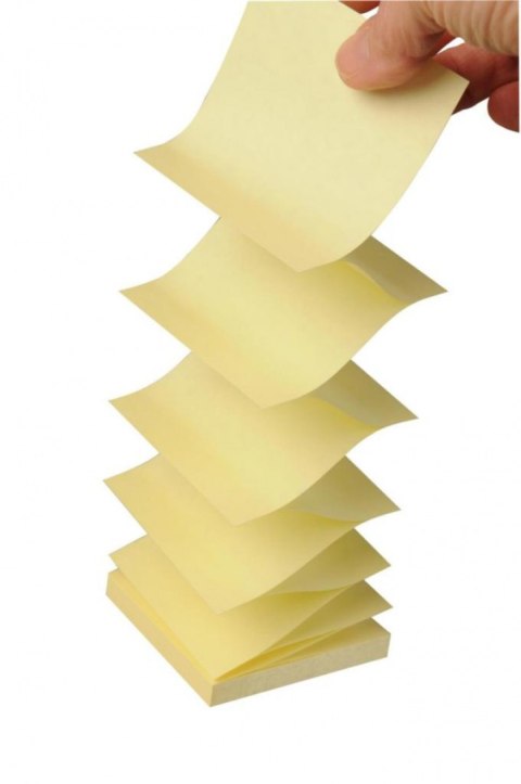 Bloczki ekologiczne POST-IT_ Z-Notes (C2014Y12-1), 76x76mm, 12x100 kart., żółte + podajnik GRATIS Post-It 3M