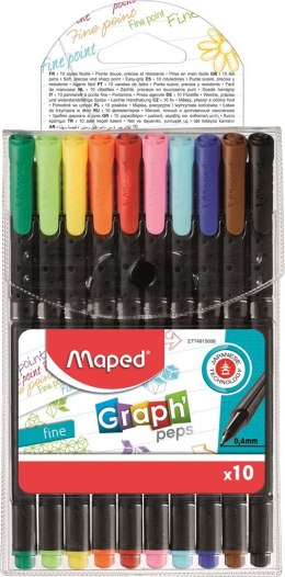Cienkopis GRAPH PEPS 10szt.etui 749150 MAPED 0.4mm Maped