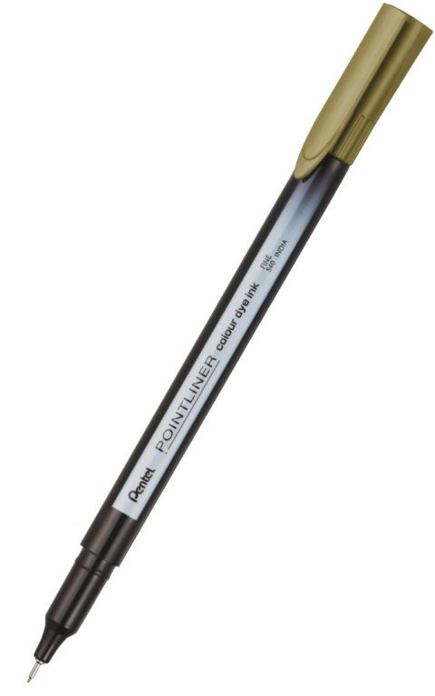 Cienkopis pointliner colour, złoto-brązowy z tuszem na bazie wody, S40-E4 PENTEL Pentel