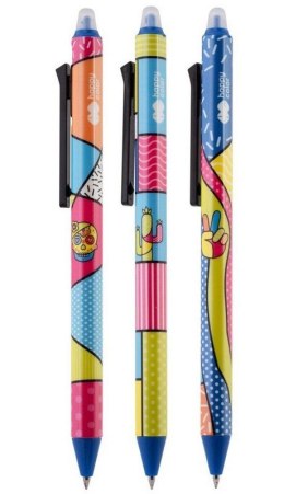 Długopis wymazywalny POP, automatyczny, 0.5mm, niebieski, Happy Color Happy Color