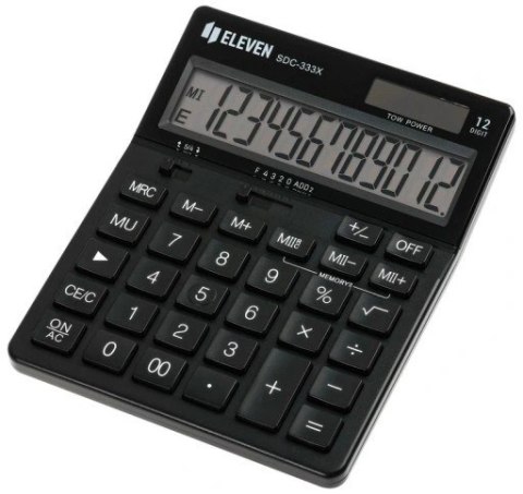 Eleven kalkulator biurowy SDC333XBK Eleven
