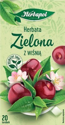 Herbata HERBAPOL Zielona z wiśnią 20t Herbapol