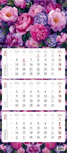 Kalendarz trójdzielny ekonomiczny KS045B KWAITY 2026 WOKÓŁ NAS Wokół Nas