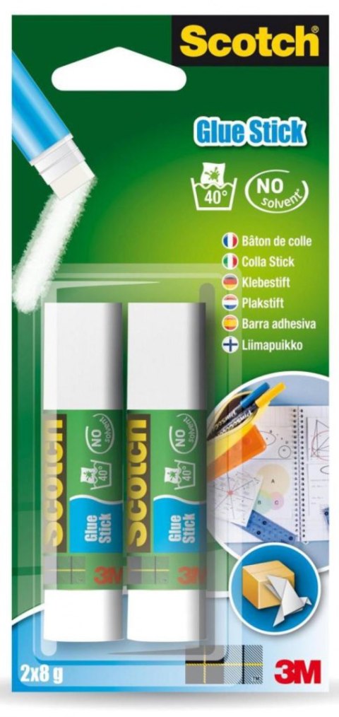 Klej w sztyfcie SCOTCH_ (2x6208D) Office, zawieszka, 2szt., 2x8g, 3M-UU008295139 Scotch 3M