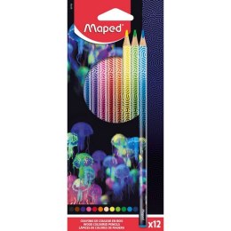 Kredki Deepsea 12 szt. pudełko z zawieszką Maped 831703 Maped