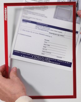 Ramka magnetyczna A4 czerwona FRANKEN FITSA4M01 Biella