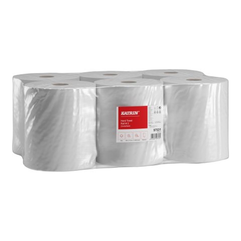 Ręczniki w roli białe KATRIN M2 150metrów, 97531, opakowanie: 6 rolek Katrin