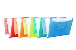 Teczka harmonijkowa Urban A4+ 8 przegródek przejrzysty (10szt.) mix 400147019 OXFORD Oxford