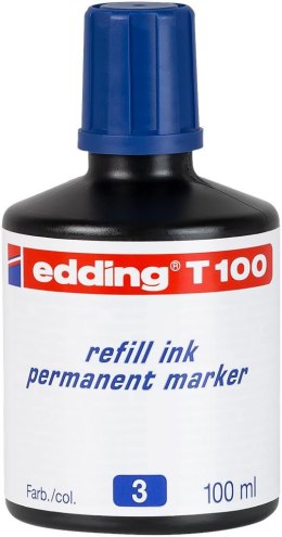 Tusz do markerów permanentnych 100 ml niebieski Edding T100/003/N Edding