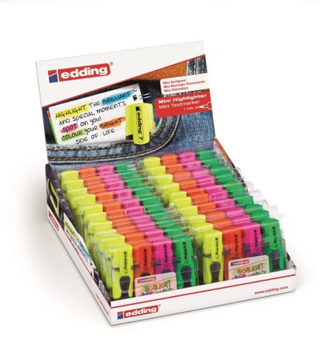 Zakreślacze mini kpl. 4-kol. etui Edding 7/4S Edding