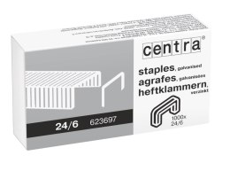 Zszywki CENTRA 24/6 box 1000, 623697 Centra