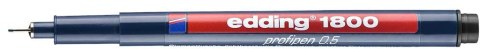 Cienkopis techniczny 0,5 mm czarny Edding 1800/0,5/C Edding