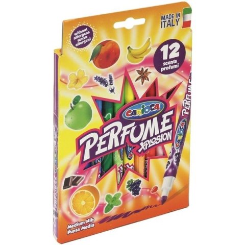 Pisaki zapachowe CARIOCA XPLOSION, 12 kolorów 12 zapachów 160-2110 Carioca