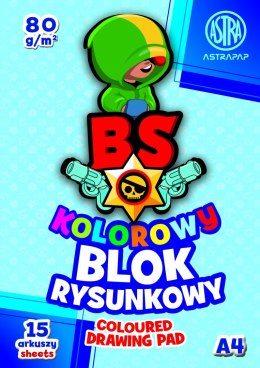 Blok kolorowy barwiony w masie ASTRAPAP A4 80g 15 ark BS&Rabbit, 106021003 Astra