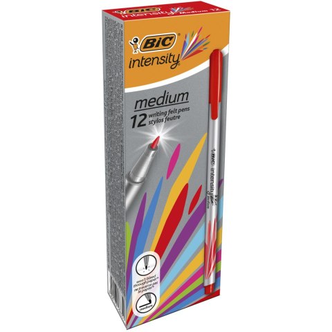 Cienkopis BIC Intensity Medium czerwony, 964847 Bic