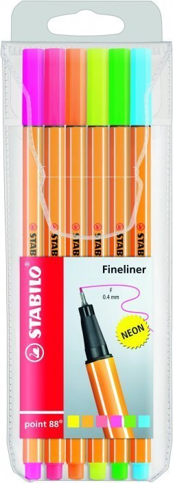 Cienkopis STABILO point 88 komplet 6szt. neonowy 88/6-1 88/6-1 Stabilo Cienkopis STABILO point 88 komplet 6szt. neonowy 88/6-1 88/6-1 Stabilo