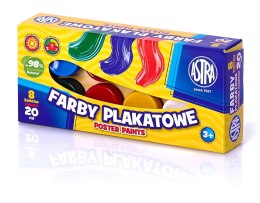 Farby plakatowe Astra 8 kolorów - 20 ml, 83112903 /301123041 Astra