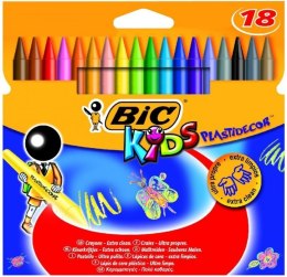 Kredki świecowe BIC Kids Plastidecor 18kol., 8297711 Bic