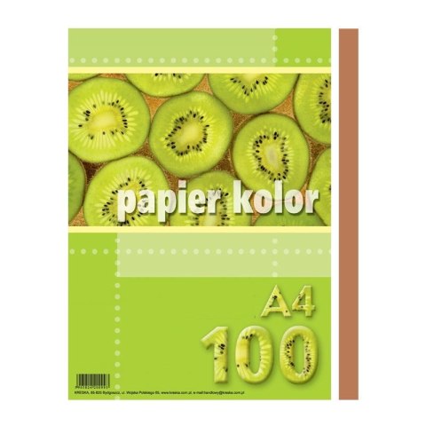 Papier xero A4 brązowy (100 arkuszy) KRESKA Kreska