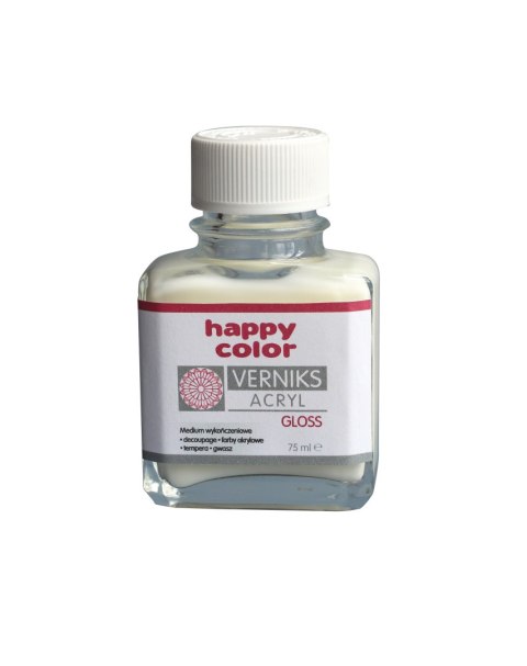 Werniks akrylowy GLOSS, 75 ml, przezroczysty, Happy Color HA 7380 0075-GL Happy Color Werniks akrylowy GLOSS, 75 ml, przezroczysty, Happy Color HA 7380 0075-GL Happy Color