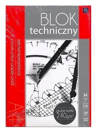 Blok techniczny A4 240g PREMIUM INTERDRUK 2121 Interdruk Blok techniczny A4 240g PREMIUM INTERDRUK 2121 Interdruk