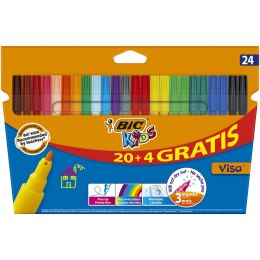 Flamastry BIC Kids Kid Visa 20+4szt, 897098 (X) Bic