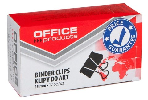 Klipy do dokumentów , 25mm, 12szt., czarne, typu OFFICE PRODUCTS 18092519-05 Office Products Klipy do dokumentów , 25mm, 12szt., czarne, typu OFFICE PRODUCTS 18092519-05 Office Products