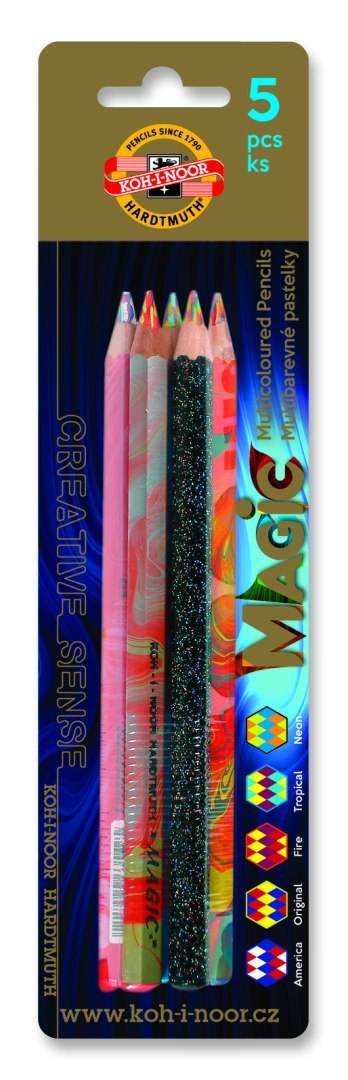 Kredka 3406 MAGIC GRUBA mix(5) blister Koh-i-noor Kredka 3406 MAGIC GRUBA mix(5) blister Koh-i-noor