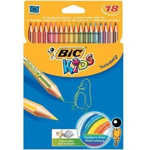 Kredki ołówkowe BIC Kids Tropicolors 18kol., 9375172 Bic