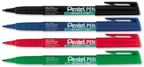 Marker z okrągłą fibrową końcówką czarny NMS50-A PENTEL Pentel Marker z okrągłą fibrową końcówką czarny NMS50-A PENTEL Pentel