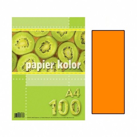 Papier xero A4-100 pomar. FLUO KRESKA Kreska