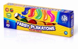 Farby plakatowe Astra 12 kolorów - 20 ml, 83114901 Astra