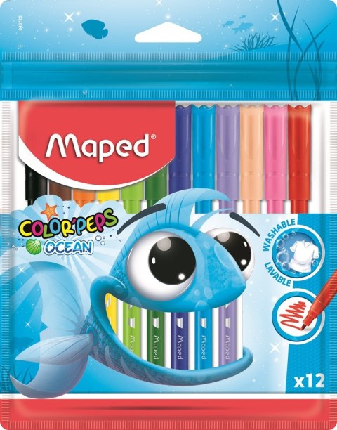 Flamastry COLORPEPS OCEAN 12 kolorów ETUI 845720 MAPED Maped Flamastry COLORPEPS OCEAN 12 kolorów ETUI 845720 MAPED Maped