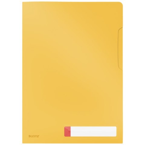 Folder A4 z kieszonką na etykietę Leitz Cosy, żółta 47080019 Leitz