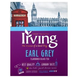 Herbata IRVING Earl Grey 100 torebek 1,5g czarna zawieszka Irving