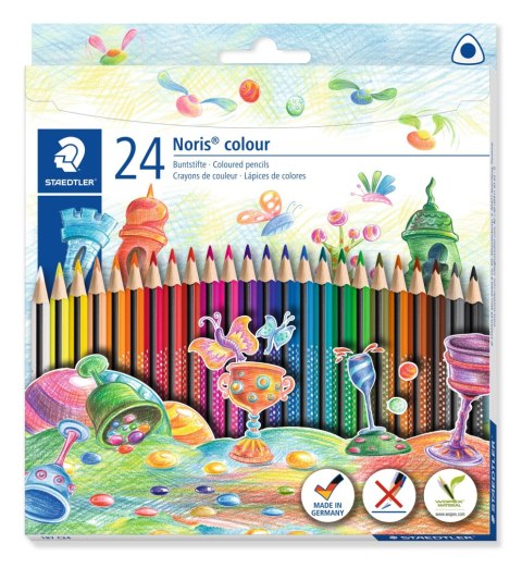 Kredki Noris colour, Wopex, trójkątne, 24 kol., Staedtler S 187 C24 Staedtler Kredki Noris colour, Wopex, trójkątne, 24 kol., Staedtler S 187 C24 Staedtler