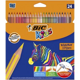 Kredki ołówkowe BIC Kids Eco Evolution Stripes 24kol., 9505251 Bic