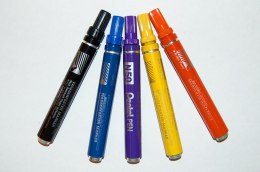 Marker permanentny N50 żółty okrągła końcówka PENTEL Pentel