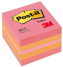 Mini Kostka samoprzylepna POST-IT_ (2051P), 51x51mm, 1x400 kart., różowa Post-It 3M